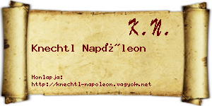 Knechtl Napóleon névjegykártya